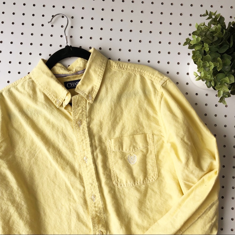 CHAPS Ladies sunshine yellow button down - Picture 2 of 5